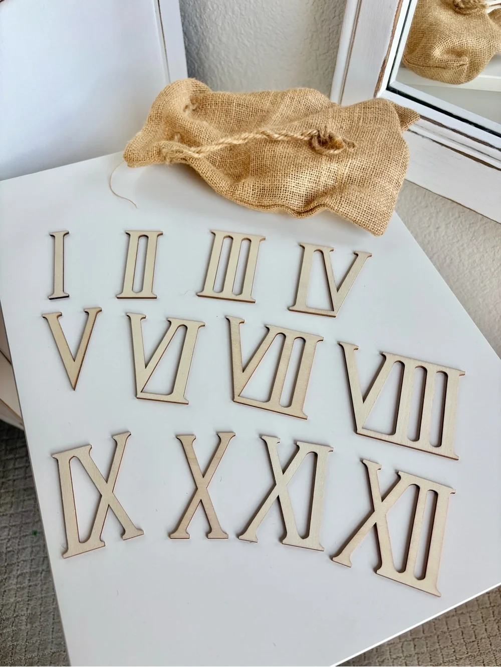 Neutral Wood Roman Numeral Wall Decor – Home Wall Accent